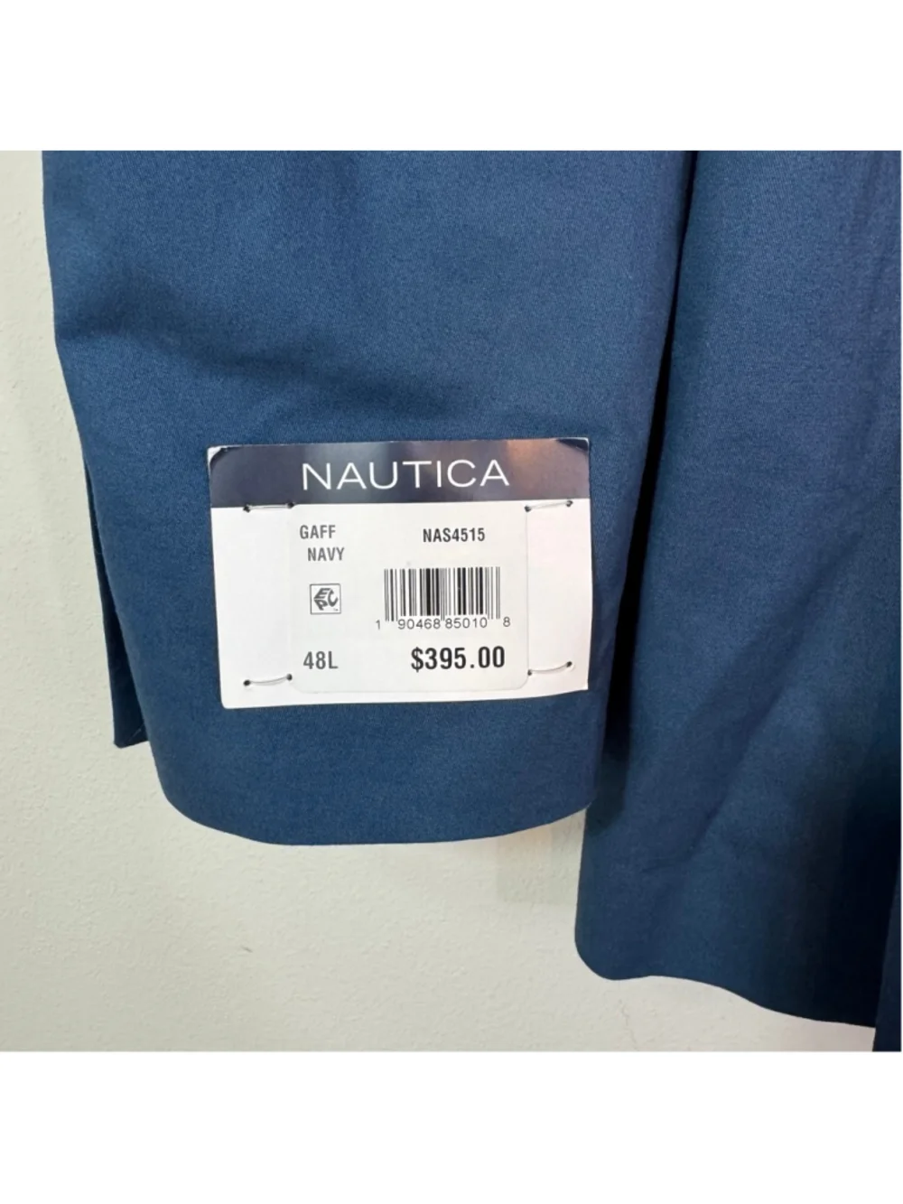 NAUTICA Modern-Fit Seasonal Cotton Stretch Suit Set Marine Blue 48L Blazer x 43W
